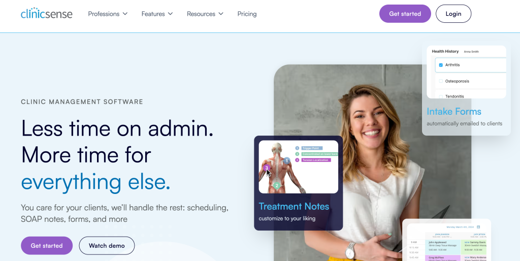 ClinicSense homepage