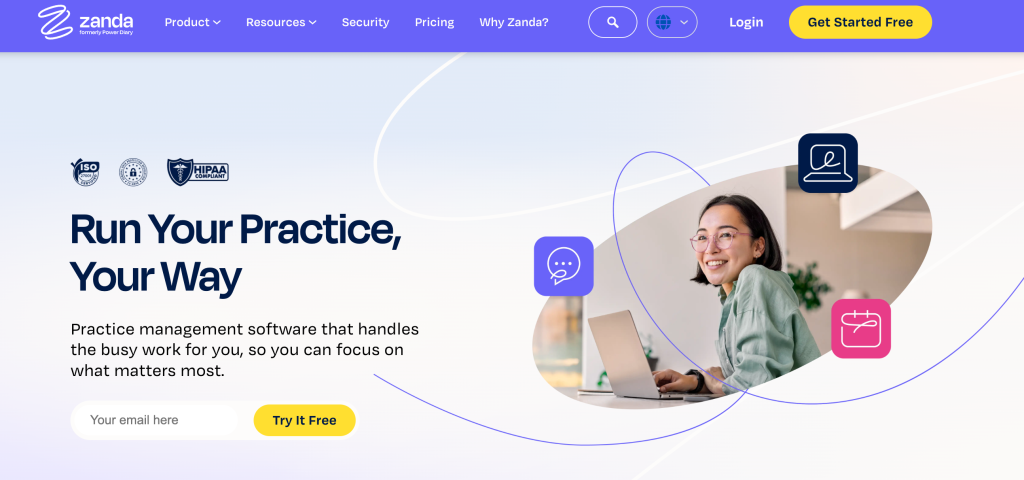 Zanda Health homepage