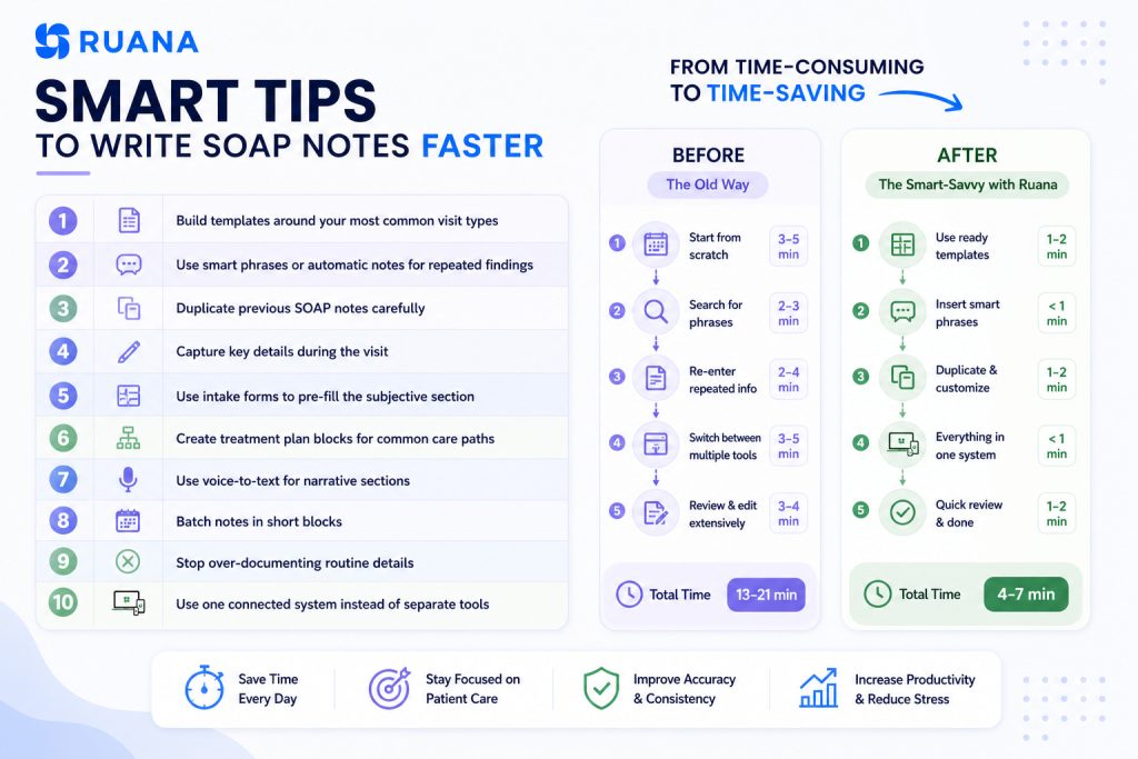 Faster soap note writing tips