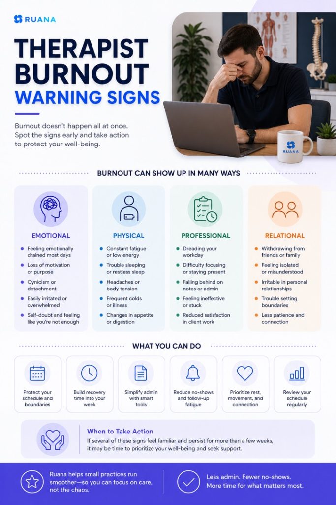 Therapist burnout warning signs