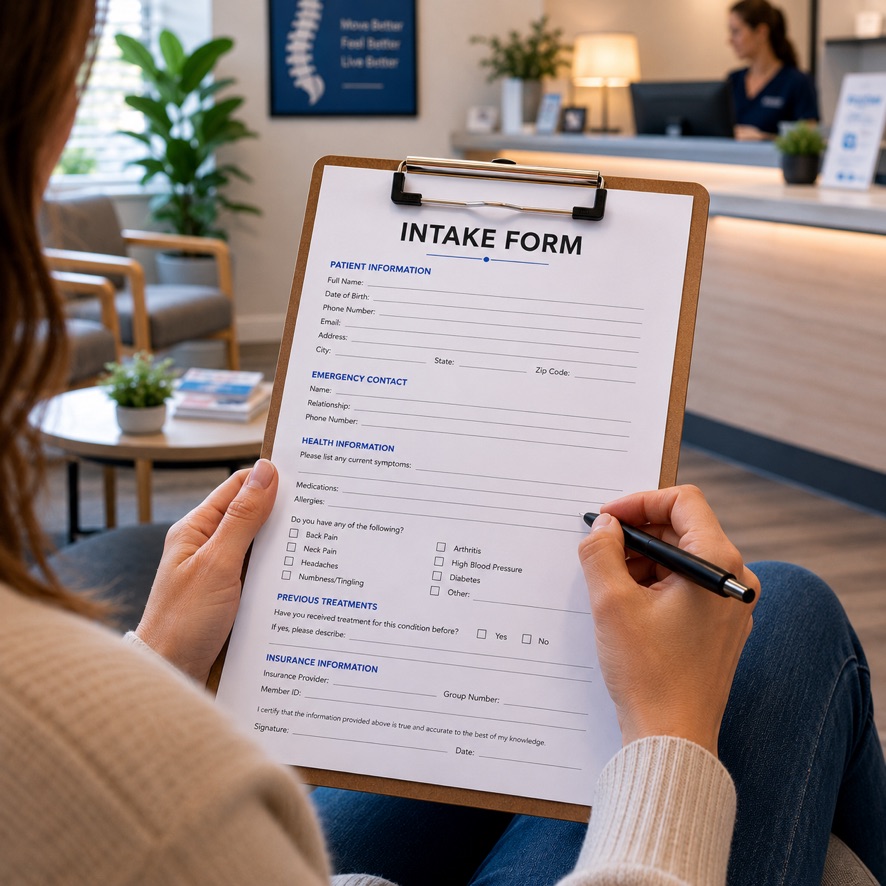 paper patient intake form