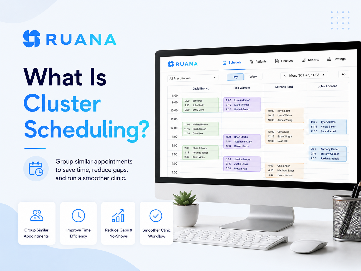 what is cluster scheduling in healthcare