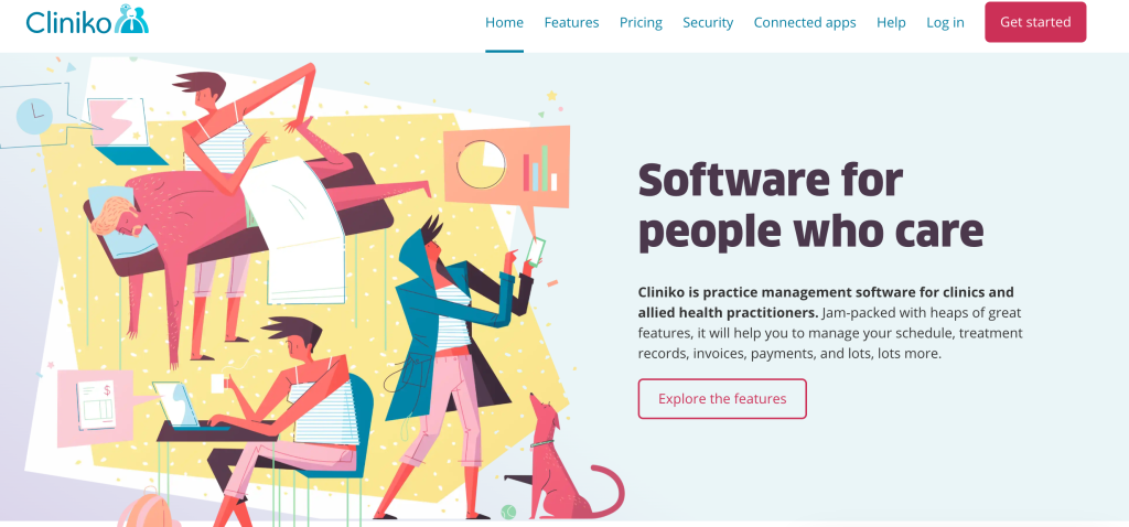 cliniko homepage image